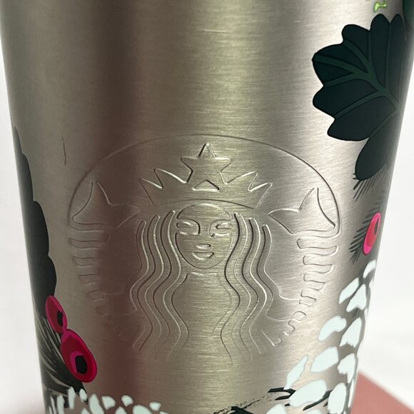 Starbucks 2021 Holiday Tumber Stainless Steel 24 Fl.Oz.  EUC. Venti Size - Picture 3 of 8